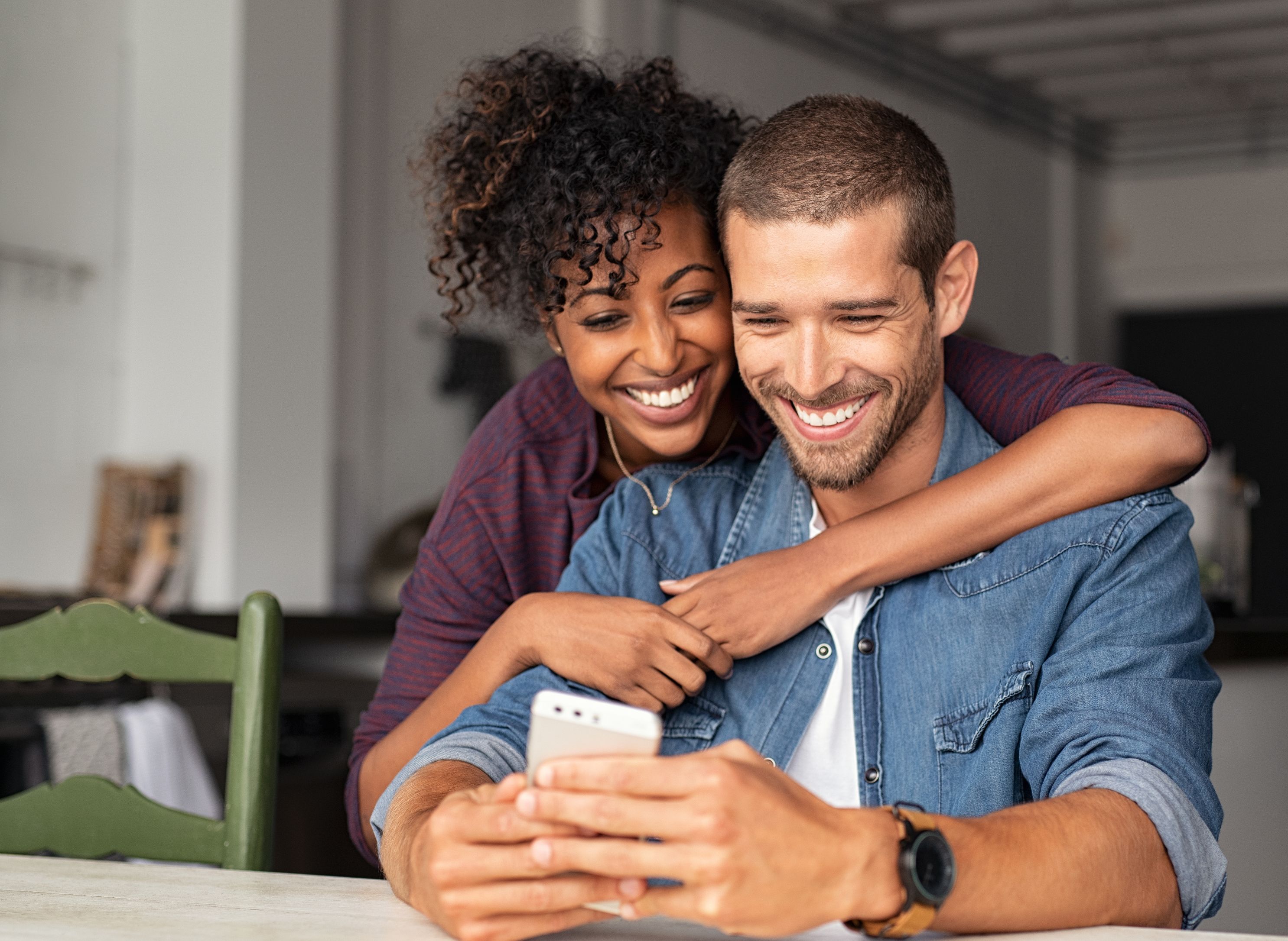 Couple Looking at Phone